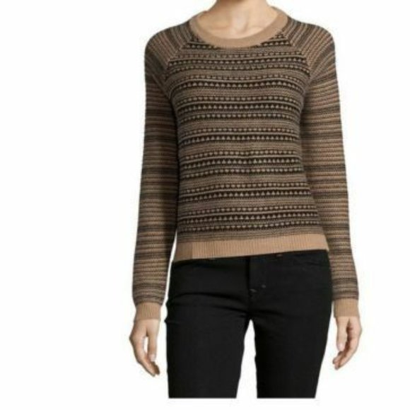 Hayden Caramel & Ivory Knit Cashmere $325 - Picture 3 of 7
